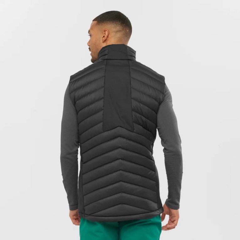 Pánské Zateplené Vesty Salomon Essential Xwarm Down Černé | CZ 31HZVPD